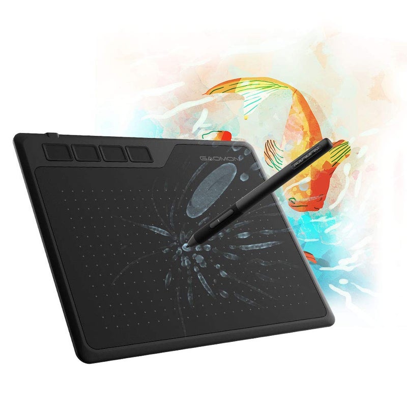 GAOMON S620 Drawing Tablet 6.5 x 4 Inch Graphics Tablet with 8192 Passive Pen 4 Customizable ExpressKeys for Digital Art, Painting, OSU Playing, Compatible with Windows PC, Mac - Image 1